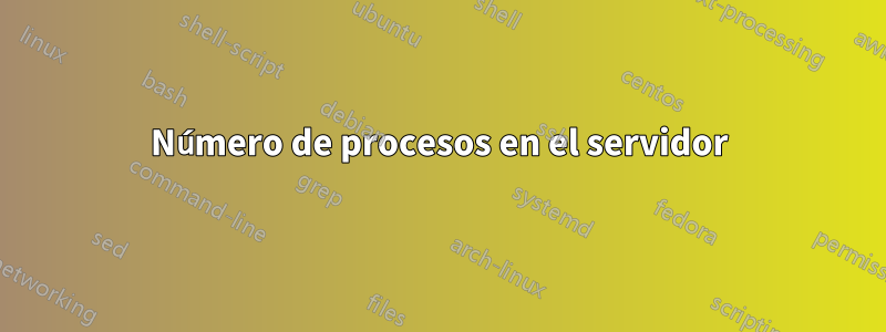 Número de procesos en el servidor