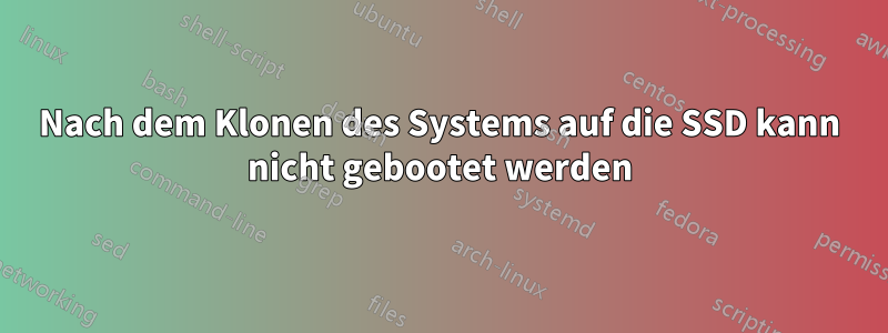 Nach dem Klonen des Systems auf die SSD kann nicht gebootet werden