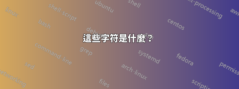 這些字符是什麼？