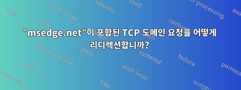 "msedge.net"이 포함된 TCP 도메인 요청을 어떻게 리디렉션합니까?