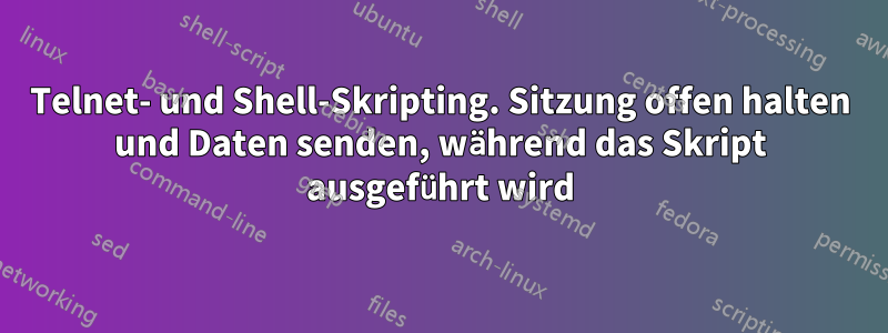 Telnet- und Shell-Skripting. Sitzung offen halten und Daten senden, während das Skript ausgeführt wird