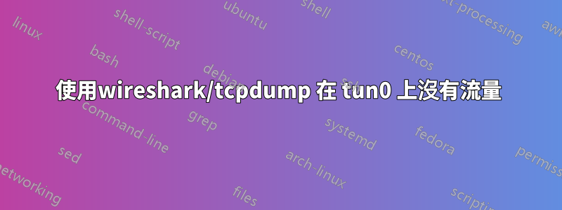 使用wireshark/tcpdump 在 tun0 上沒有流量