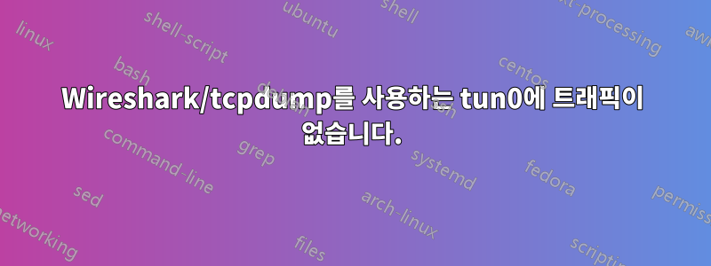 Wireshark/tcpdump를 사용하는 tun0에 트래픽이 없습니다.