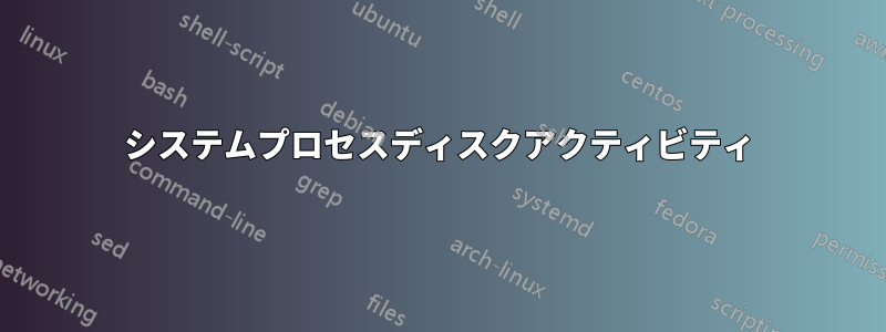 システムプロセスディスクアクティビティ