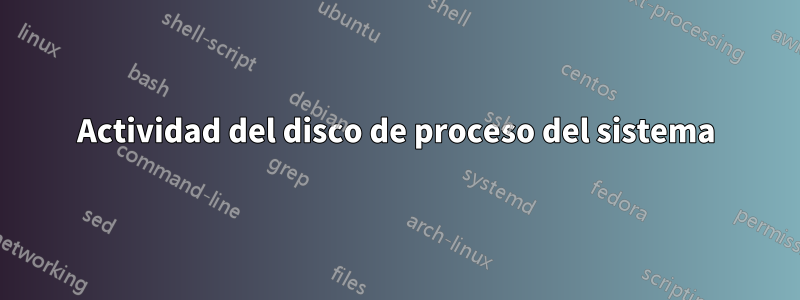 Actividad del disco de proceso del sistema