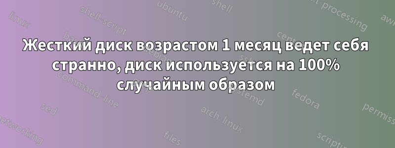 Жесткий диск возрастом 1 месяц ведет себя странно, диск используется на 100% случайным образом