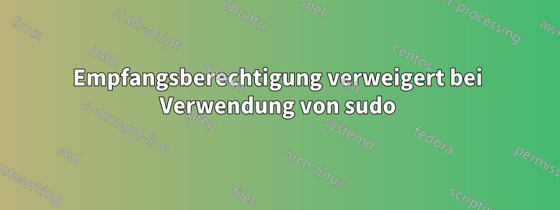 Empfangsberechtigung verweigert bei Verwendung von sudo