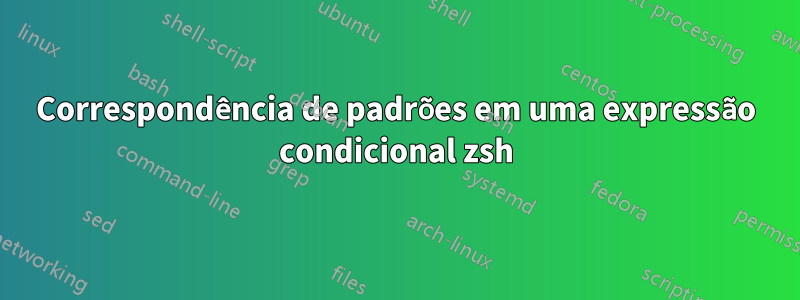 Correspondência de padrões em uma expressão condicional zsh