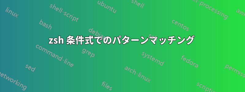 zsh 条件式でのパターンマッチング