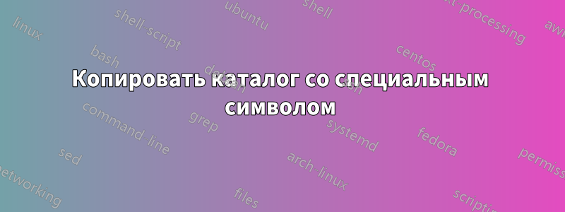 Копировать каталог со специальным символом