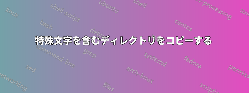 特殊文字を含むディレクトリをコピーする