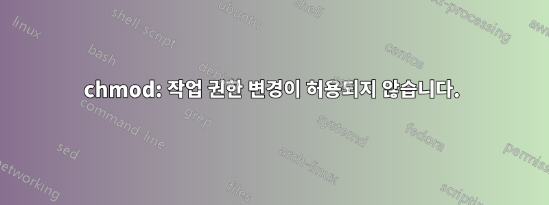 chmod: 작업 권한 변경이 허용되지 않습니다.