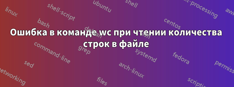 Ошибка в команде wc при чтении количества строк в файле