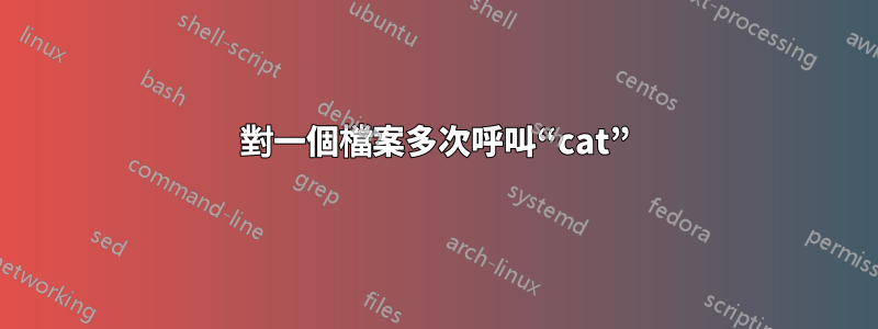對一個檔案多次呼叫“cat”