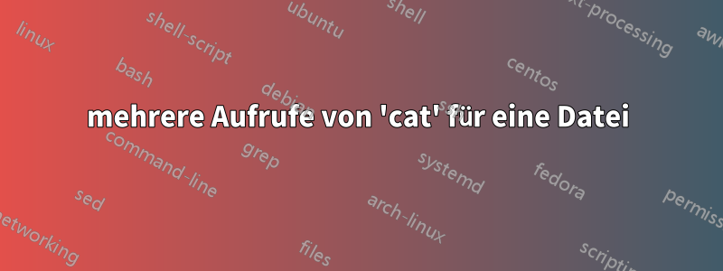 mehrere Aufrufe von 'cat' für eine Datei