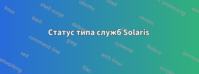 Статус типа служб Solaris