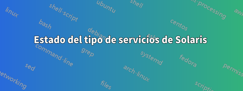 Estado del tipo de servicios de Solaris