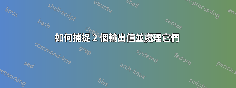如何捕捉 2 個輸出值並處理它們