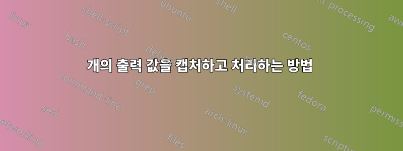 2개의 출력 값을 캡처하고 처리하는 방법