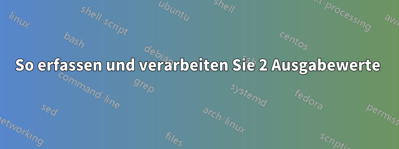 So erfassen und verarbeiten Sie 2 Ausgabewerte