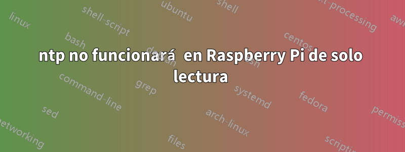 ntp no funcionará en Raspberry Pi de solo lectura