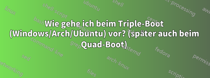 Wie gehe ich beim Triple-Boot (Windows/Arch/Ubuntu) vor? (später auch beim Quad-Boot)