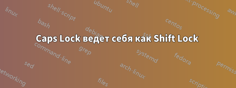 Caps Lock ведет себя как Shift Lock
