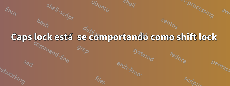 Caps lock está se comportando como shift lock