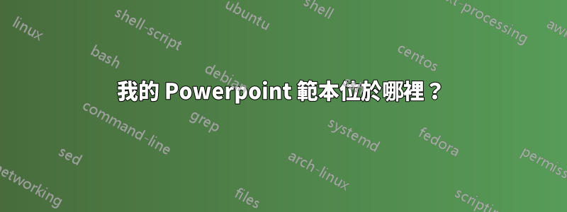 我的 Powerpoint 範本位於哪裡？