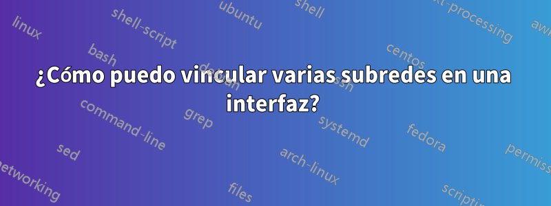 ¿Cómo puedo vincular varias subredes en una interfaz?