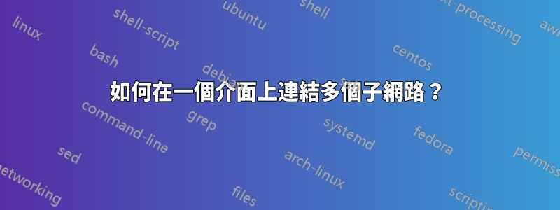 如何在一個介面上連結多個子網路？