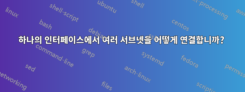 하나의 인터페이스에서 여러 서브넷을 어떻게 연결합니까?