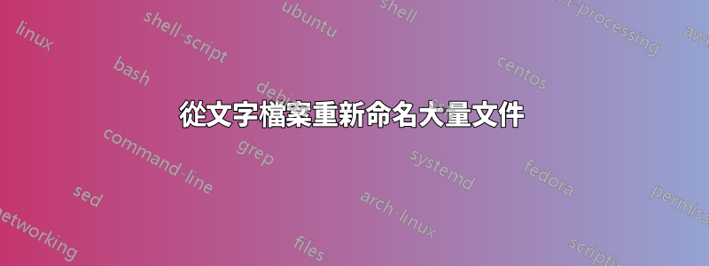 從文字檔案重新命名大量文件