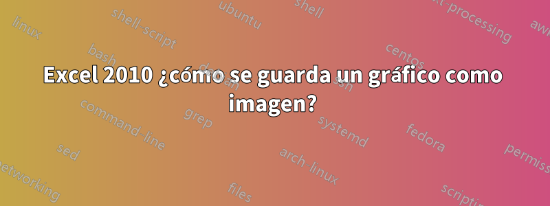 Excel 2010 ¿cómo se guarda un gráfico como imagen?