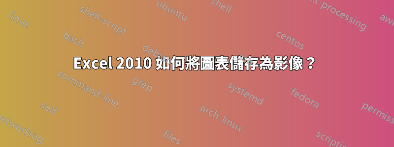 Excel 2010 如何將圖表儲存為影像？