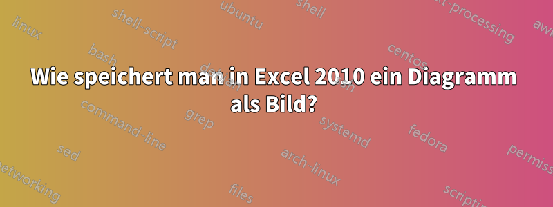 Wie speichert man in Excel 2010 ein Diagramm als Bild?