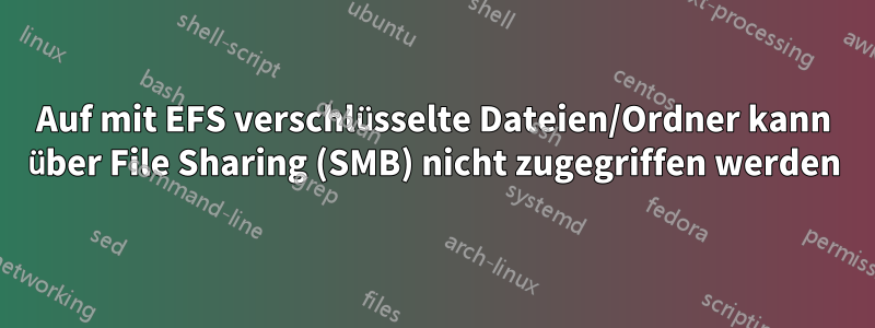 Auf mit EFS verschlüsselte Dateien/Ordner kann über File Sharing (SMB) nicht zugegriffen werden