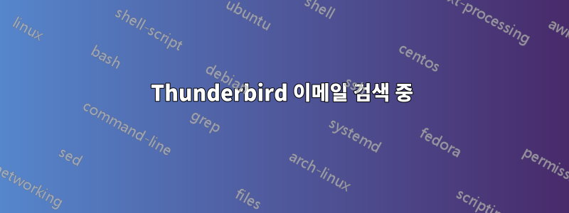 Thunderbird 이메일 검색 중