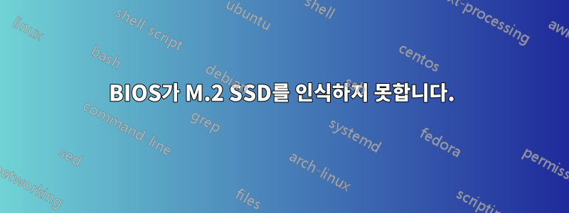 BIOS가 M.2 SSD를 인식하지 못합니다.