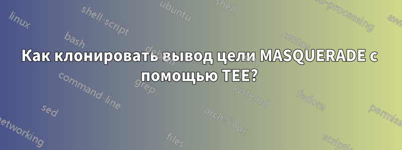 Как клонировать вывод цели MASQUERADE с помощью TEE?