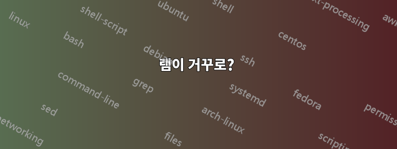 램이 거꾸로?