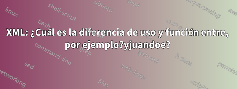 XML: ¿Cuál es la diferencia de uso y función entre, por ejemplo?yjuandoe?