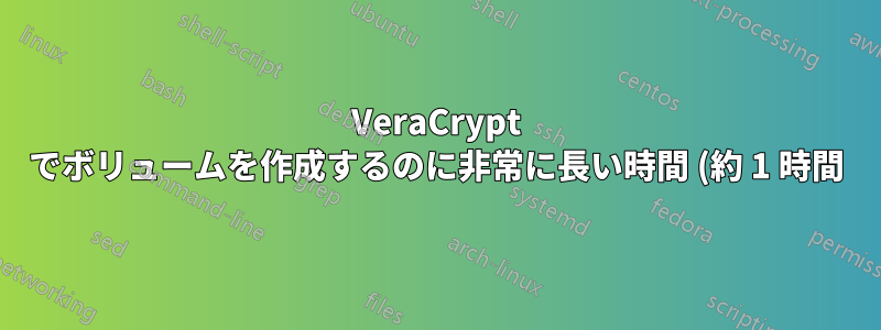 VeraCrypt でボリュームを作成するのに非常に長い時間 (約 1 時間) かかりますか?