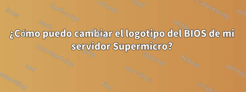 ¿Cómo puedo cambiar el logotipo del BIOS de mi servidor Supermicro?