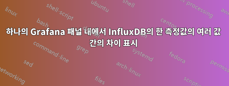 하나의 Grafana 패널 내에서 InfluxDB의 한 측정값의 여러 값 간의 차이 표시