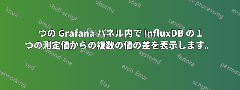 1 つの Grafana パネル内で InfluxDB の 1 つの測定値からの複数の値の差を表示します。