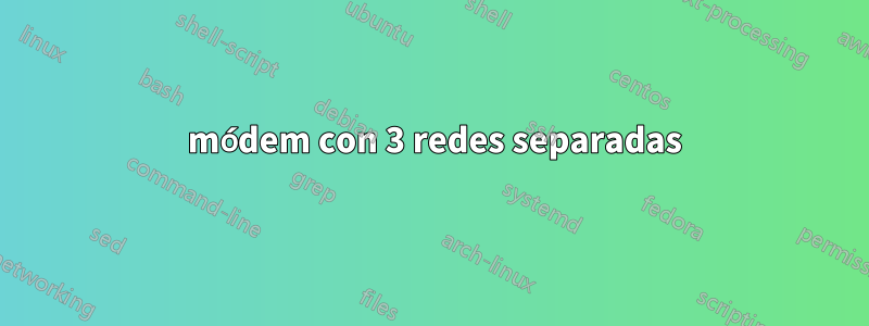 1 módem con 3 redes separadas