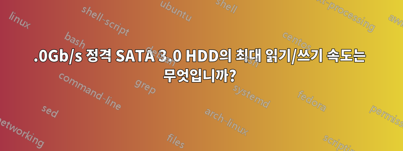 6.0Gb/s 정격 SATA 3.0 HDD의 최대 읽기/쓰기 속도는 무엇입니까?