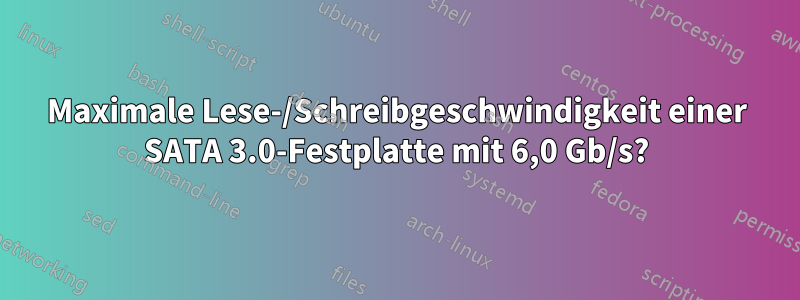 Maximale Lese-/Schreibgeschwindigkeit einer SATA 3.0-Festplatte mit 6,0 Gb/s?