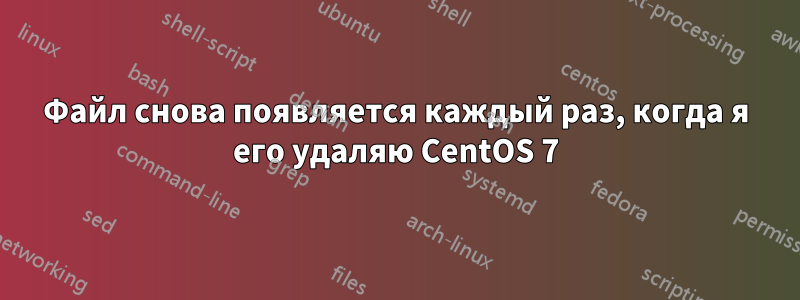 Файл снова появляется каждый раз, когда я его удаляю CentOS 7